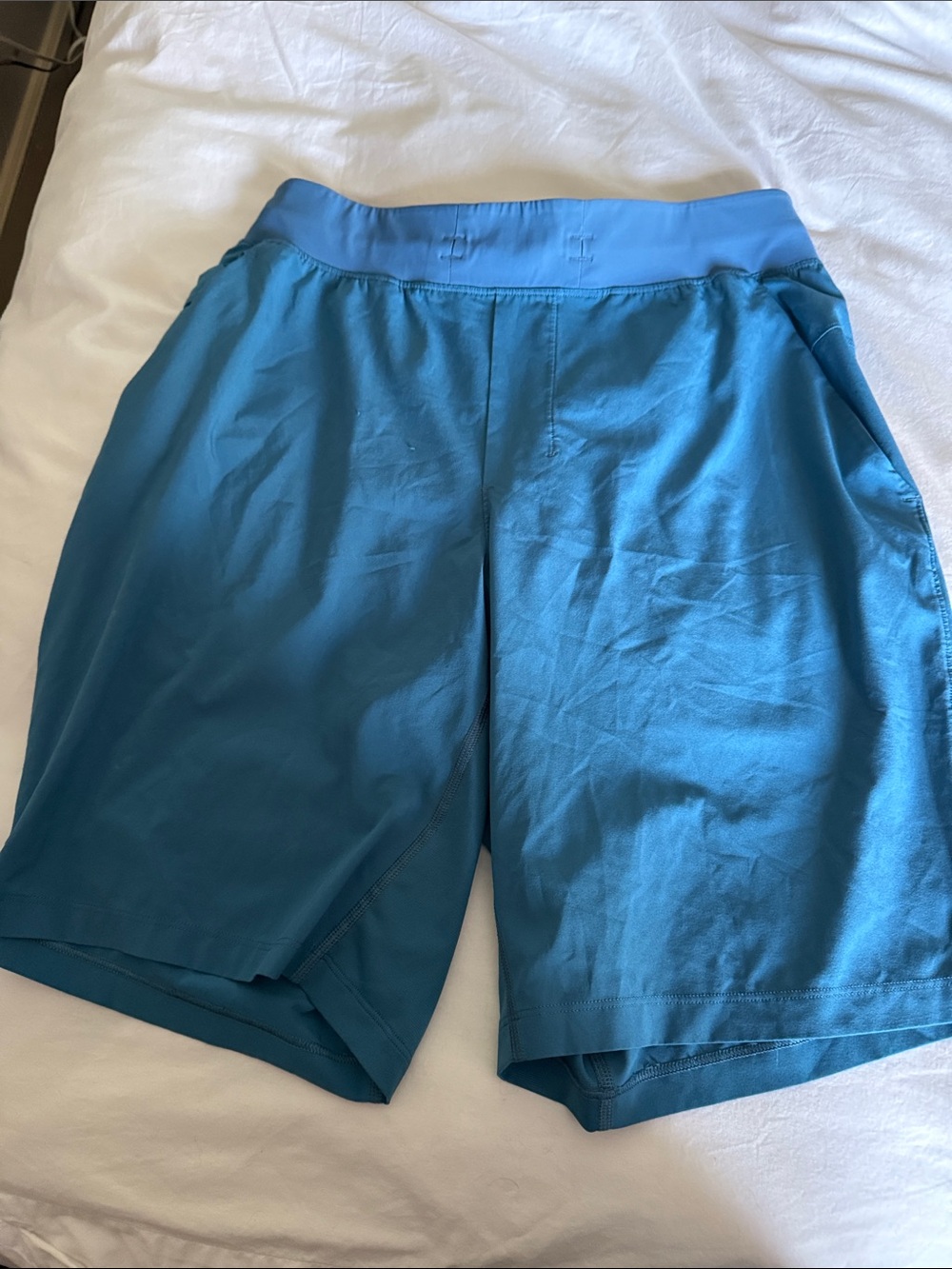 Men's Performance Athletic Shorts - Teal Blue